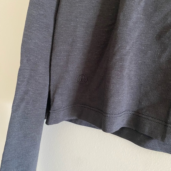 Lululemon Classic-Fit Cotton-Blend Long Sleeve Shirt Black Size 4 New - Picture 5 of 5